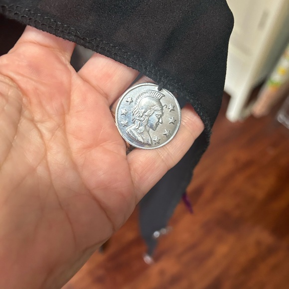 Hand Made Dance Veil or Wrap. Black Chiffon - Picture 3 of 4